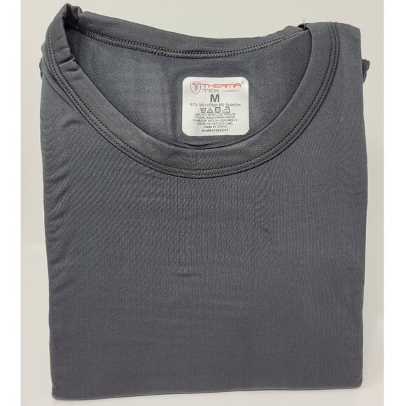 Men Winter Microfiber Fleece Thermal Lined Long Johns Warm Underwear Charcoal - Picture 2 of 2